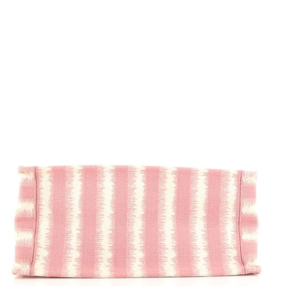 Christian Dior Book Tote Bayadere Stripe Embroidered Canvas Small Pink - Picture 5 of 8